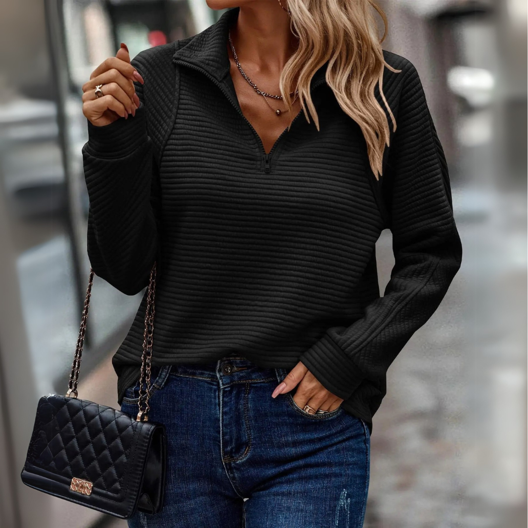 Susan - Half-Zip Detailed Pullover