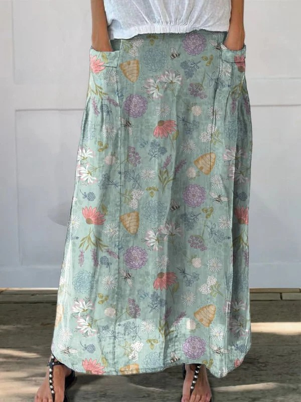 Blooming Bumble Bee Pocket Skirt