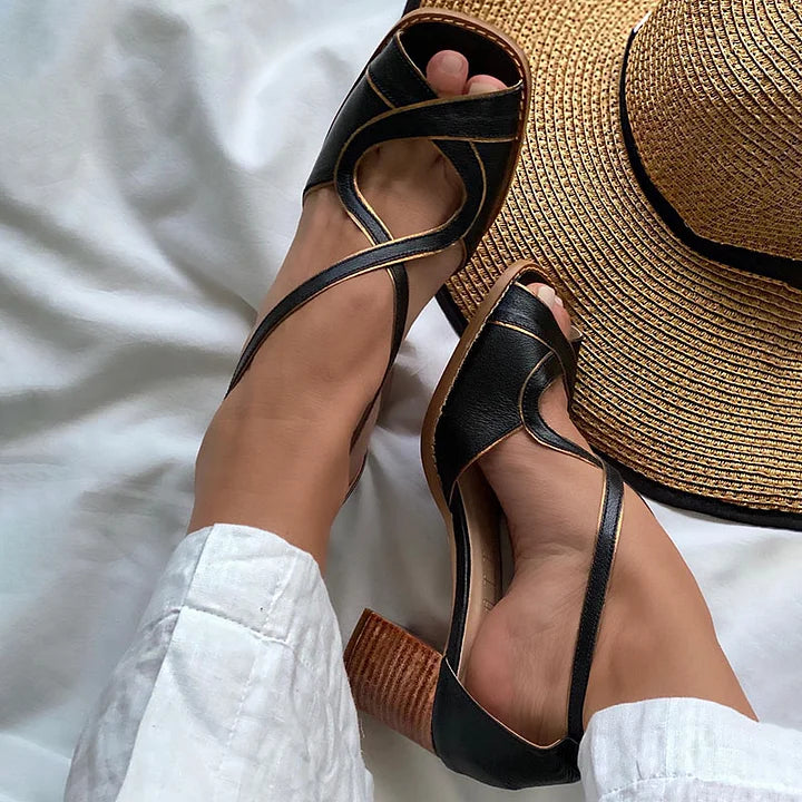 Elegant Sandal with Cross Strap