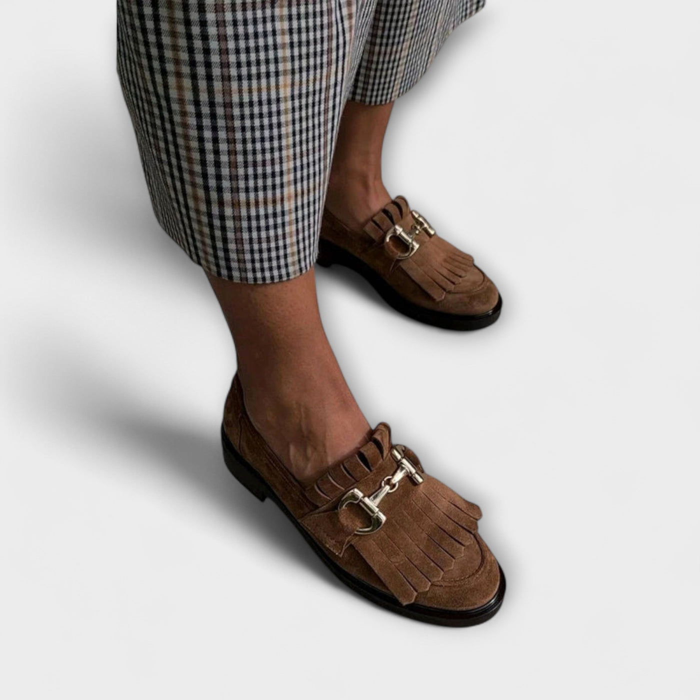 Fleur – Brown Suede Round Toe Loafer