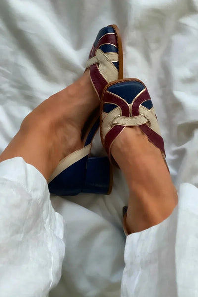 Tri-color Slip on Flats